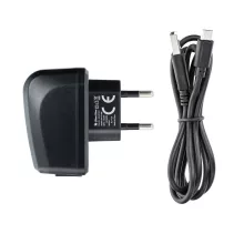 Univerzális lekerekített töltőfej + töltőkábel (1,13 m) Blue Star - micro USB csatlakozóval 2A 10W (fekete)