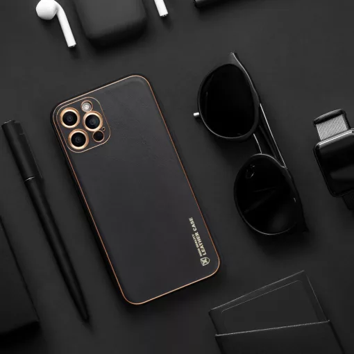 IPhone 14 Pro Max fekete bőr telefontok