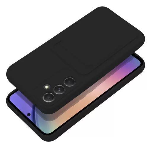 Samsung Galaxy A54 5G fekete telefontok kártyatartóval