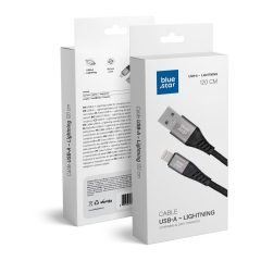   Töltőkábel Blue Star - USB A-ról Lightning csatlakozóra 2,4A 1,2m (fekete)