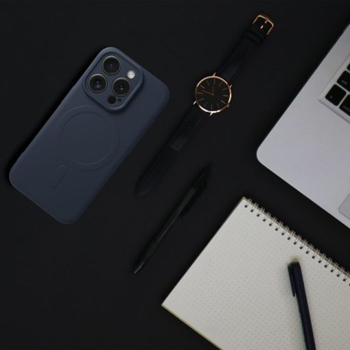 IPhone 15 Pro titán kék MagSafe szilikon telefontok