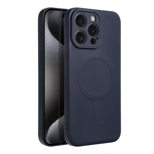 IPhone 15 Pro Max titán kék MagSafe szilikon telefontok