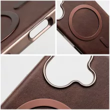 Iphone 17 Pro Max Gentleman barna bőr Magsafe telefontok